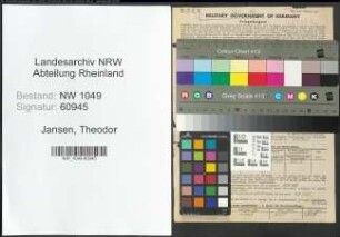 Entnazifizierung Theodor Jansen , geb. 06.08.1892 (Friseur)