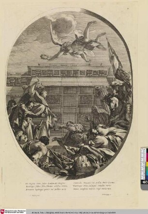 [Die Völker vor der Statue der Justitia; Les Peuples devant la figure de la Justice]