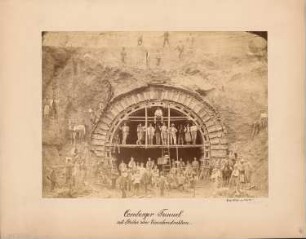Bebra-Göttinger Eisenbahn. Tunnel, Cornberg: Tunnelbauarbeiten