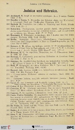 Judaica und Hebraica (Nr. 261-422)