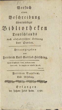 Titelseite des dritten Bandes