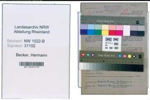 Entnazifizierung Hermann Becker , geb. 04.07.1901 (Spediteur)
