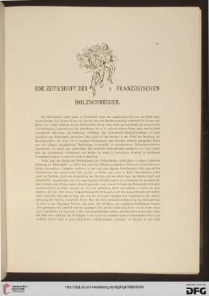 Eine Zeitschrift der französischen Holzschneider