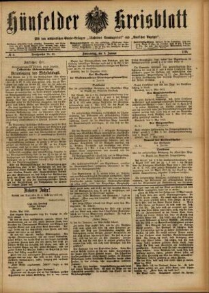 Ausgabe vom Donnerstag, den 08. Januar 1914.