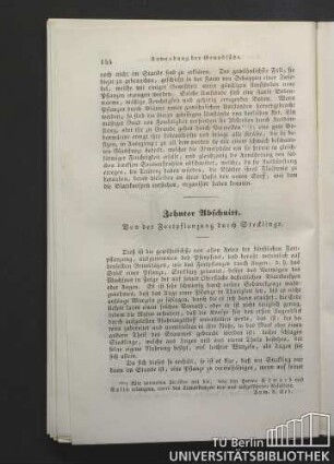 Zehnter Abschnitt. Von der Fortpflanzung durch Stecklinge.