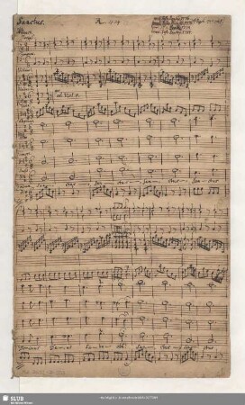 3 Sacred songs - Mus.3602-D-505 - Mus.3602-D-505a : V (4), Coro, orch, bc
