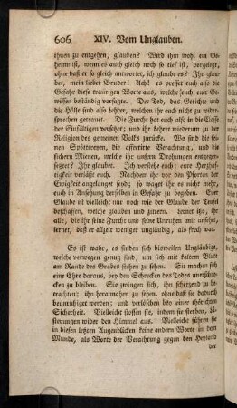 606-611, Es ist wahr, es finden sich bisweilen Unglaeubige ...
