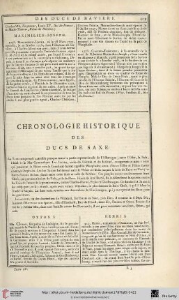 Chronologie historique des ducs de Saxe