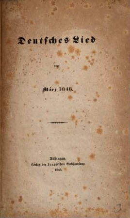 Deutsches Lied vom März 1848