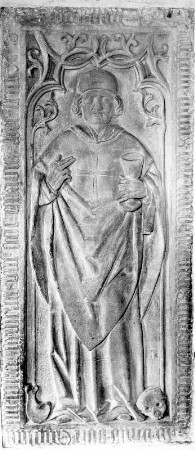 Grabdenkmal Hans Hilbrand : Grabdenkmal Hans Hilbrand. Stein (1497). Mindelheim, Stadtpfarrkirche Sankt Stephan