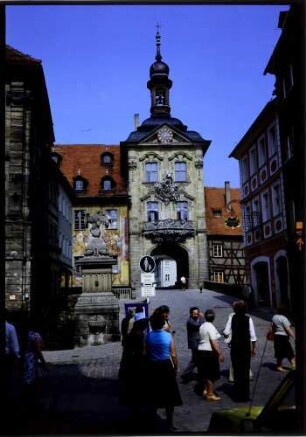 Bamberg: altes Rathaus, Torturm von Westen