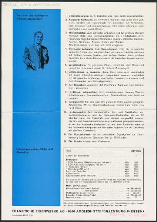 Oranier Elektroherd "Frank 1 Luxus" der Frank'schen Eisenwerke AG