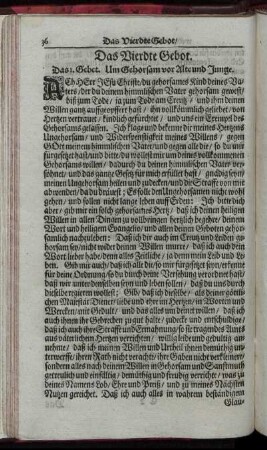Das Vierdte Gebot