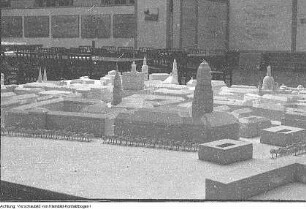 Dresden. Stadtmodell: Modell des Zentrums Dresdens in den Wiederaufbauvorstellungen vom Stadtarchitekten Kurt W. Leucht, 1952