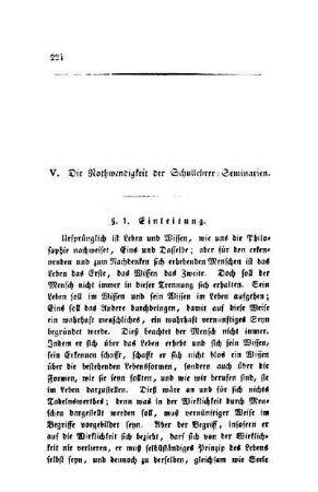 Die Nothwendigkeit der Schullehrer-Seminarien