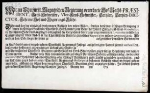 Kurfürstliche Regierungsverordnung über die Anlegung von Potaschesiedereien