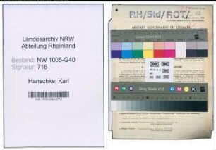 Entnazifizierung Karl Hanschke , geb. 12.03.1893 (Justizinspektor)