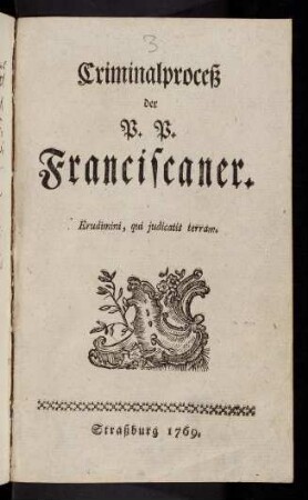 1-224, Criminalproceß der P. P. Franciscaner