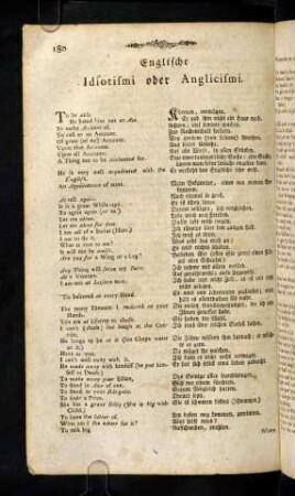 180-189, Englische Idiotismi oder Anglicismi