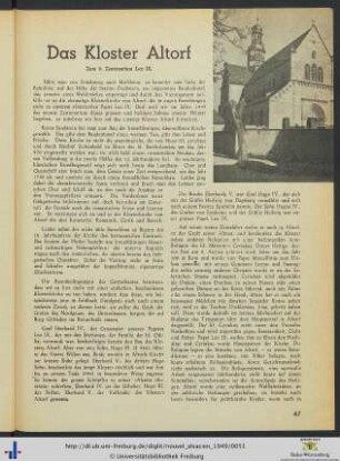 Das Kloster Altorf.