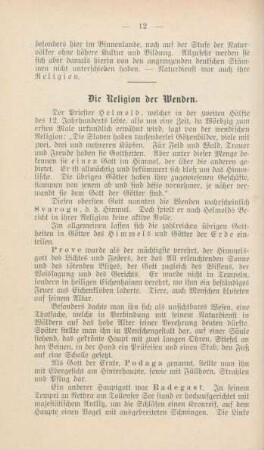 Die Religion der Wenden
