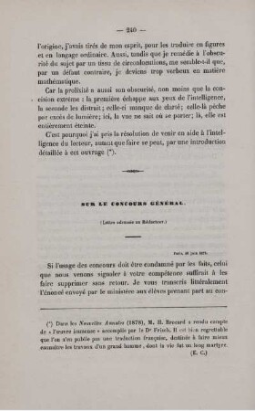 Sur le concours général.