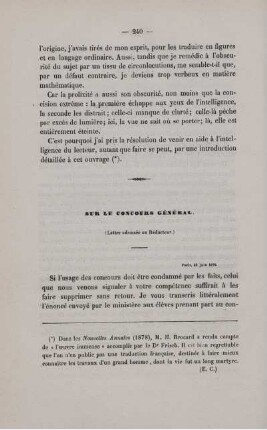 Sur le concours général.