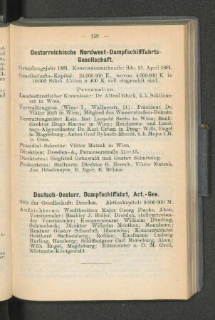 Oesterreichische Nordwest-Dampfschiffahrts-Gesellschaft.