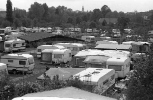Dauer-Mietplätze für Wohnwagen auf dem Campingplatz "Turmbergblick"