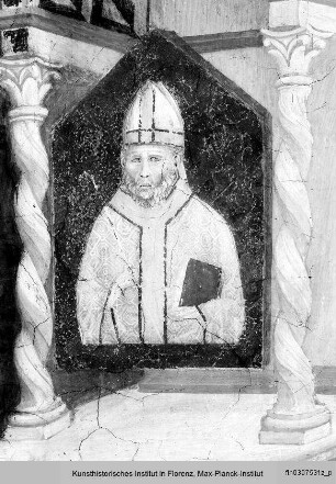 Kapellenausmalung : Nikolausszenen : Ein Jude schlägt ein Nikolausbild
