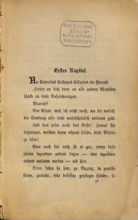Kleine Romane aus der Völkerwanderung, 3. Gelimer : ... (a. 534 n. Chr.)