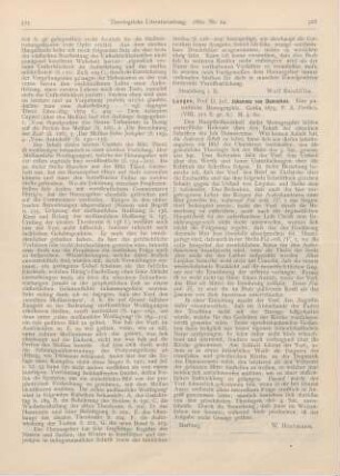 326 [Rezension] Langen, Jos., Johannes von Damaskus. Eine patristische Monographie