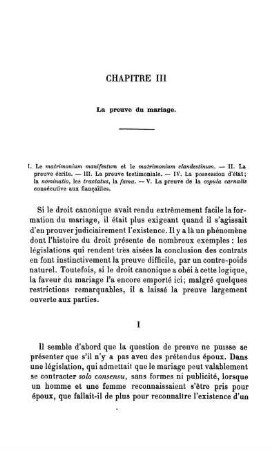 Chapitre III La preuve du mariage.