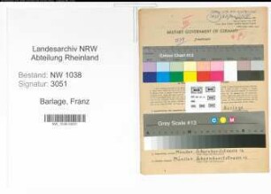 Entnazifizierung Franz Barlage , geb. 23.12.1890 (Beamter)