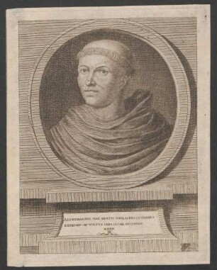 [Bildnis Martin Luther als Augustinermönch] : Aetherna Ipse Svae Mentis Simvlachra Lvthervs Exprimit At Vvltvs Cera Lvcae Occidvos MDXX