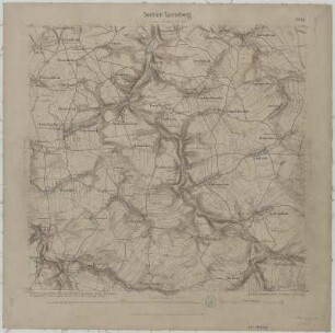 Section Tanneberg aus: Topographische Karte (Äquidistantenkarte) Sachsen