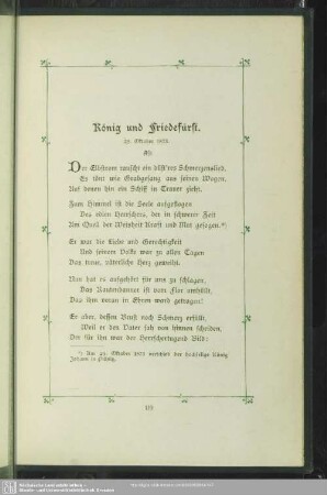 König und Friedefürst