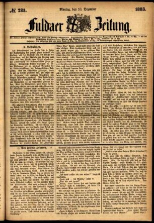 Ausgabe vom Montag, den 10. Dezember 1883.