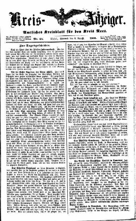 Kreisanzeiger. 1858-1865