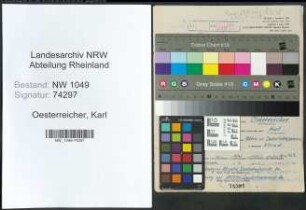 Entnazifizierung Karl Oesterreicher , geb. 10.09.1910 (Schuhmacher)