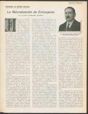 Cuestiones de interés nacional - La Naturalización de Extranjeros
