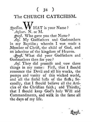 The Church Catechism.