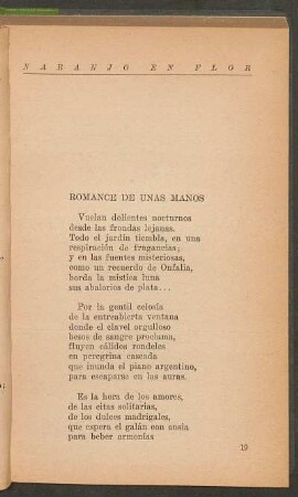 Romance de unas manos