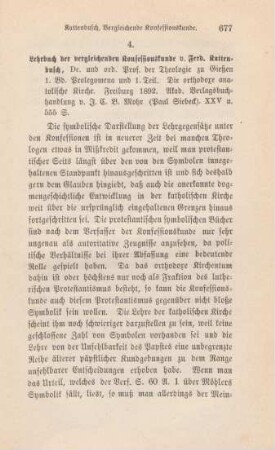 677-680 [Rezension] Kattenbusch, Ferdinand, Lehrbuch der vergleichenden Confessionskunde