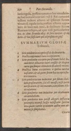 Summarium Glossae Tribunali.
