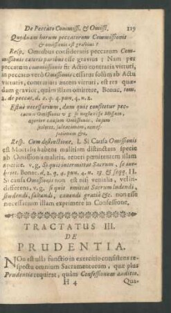 Tractatus III. De Prudentia