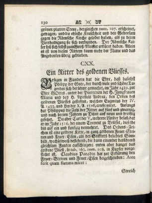 CXX. Ein Ritter des goldenen Vliesses.