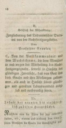 18-51 Zergliederung des Tridentinischen Decretes von der Rechtfertigungslehre : Schluß