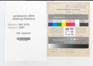 Entnazifizierung Heinrich Olk , geb. 30.11.1908 (Steiger)