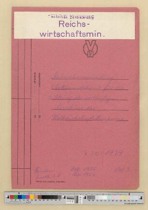 2. Sitzung des vorläufigen Ausschusses.- Allgemeines: Bd. 3